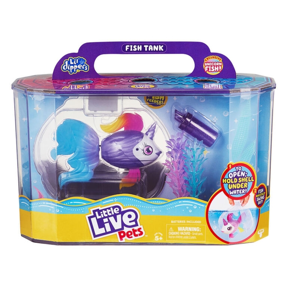 Little Live Pets Lil' Dippers Playset - Unicornsea, Multicolor Fish Discontinued